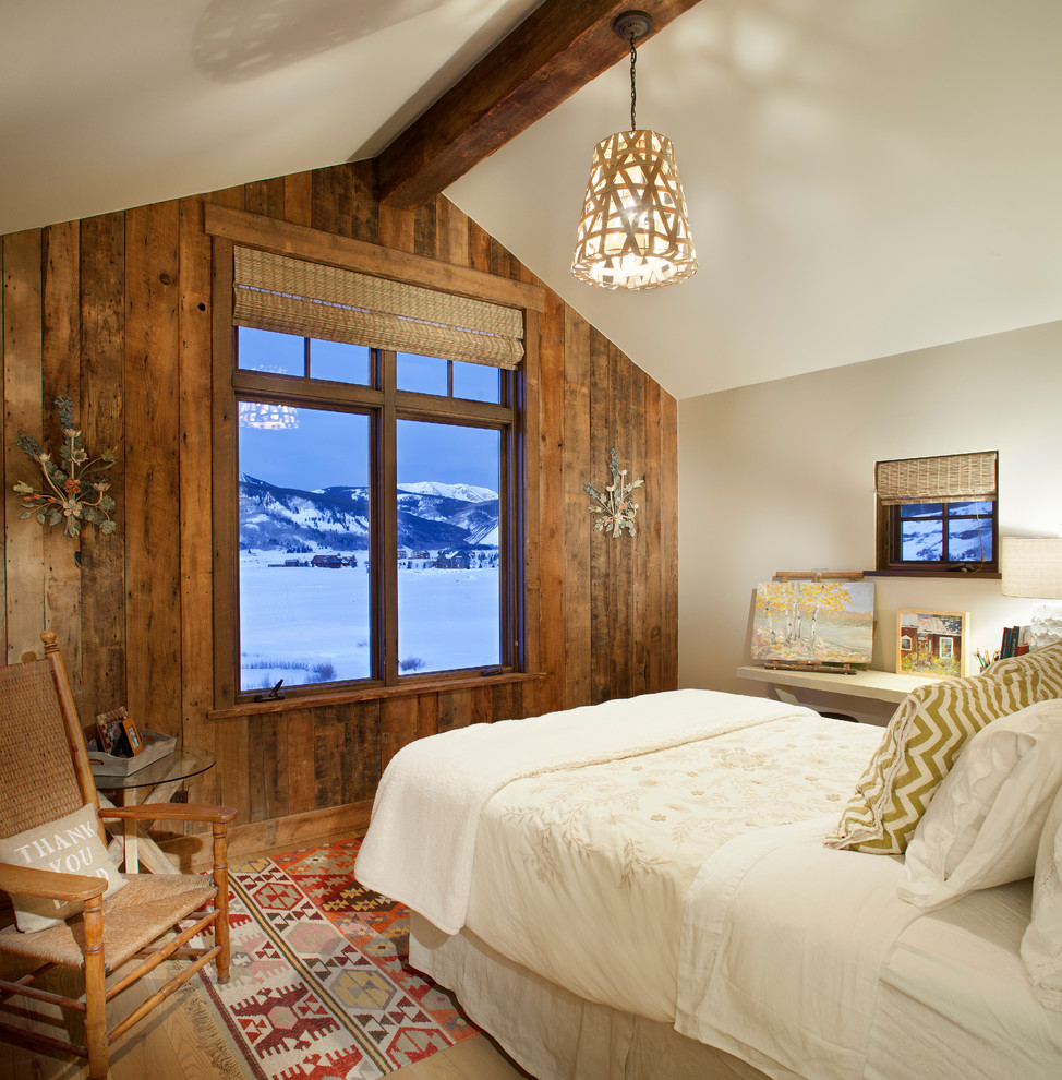 Photo of a country guest bedroom in Denver.