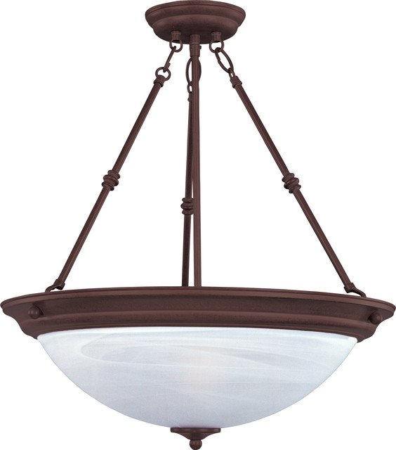 Essentials 3-Light Invert Bowl Pendant, Oil Rubbed Bronze