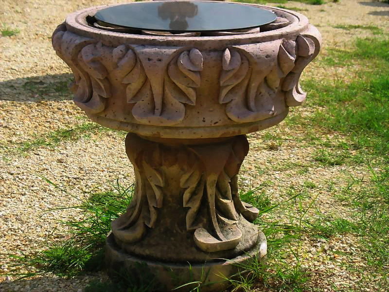 Natural Stone Leaf Design Table Bases