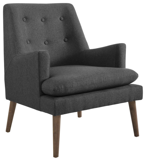 Leisure Upholstered Lounge Chair, Gray