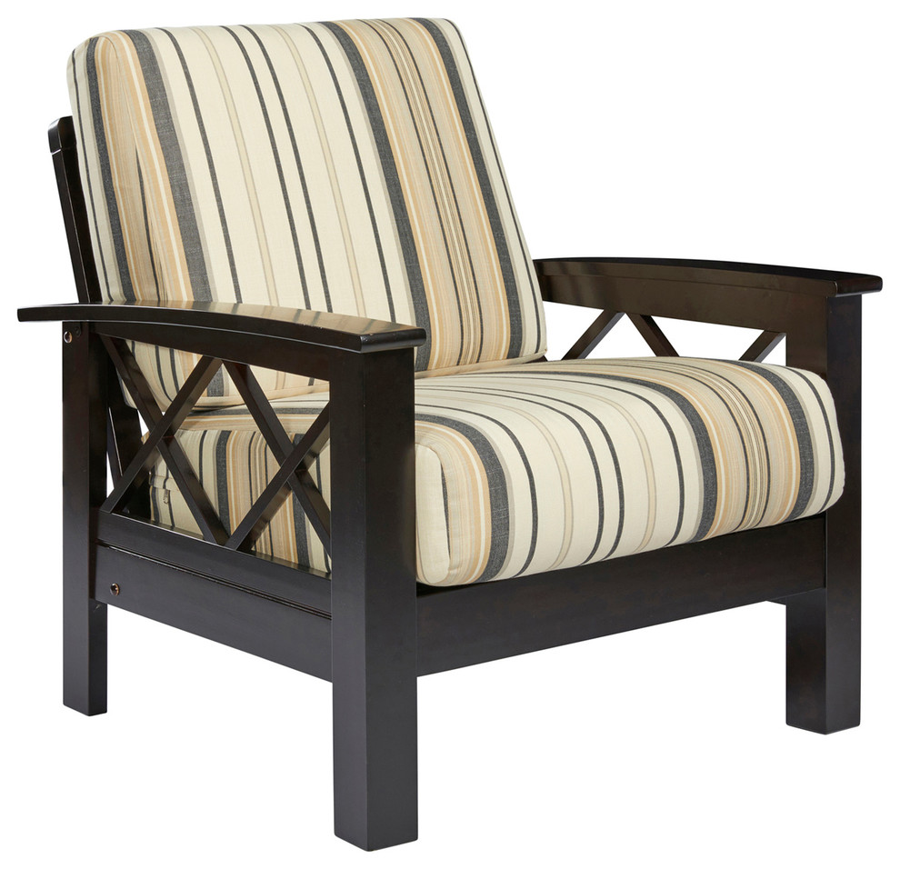 Riverwood X Design Arm Chair With Exposed Wood Frame ...