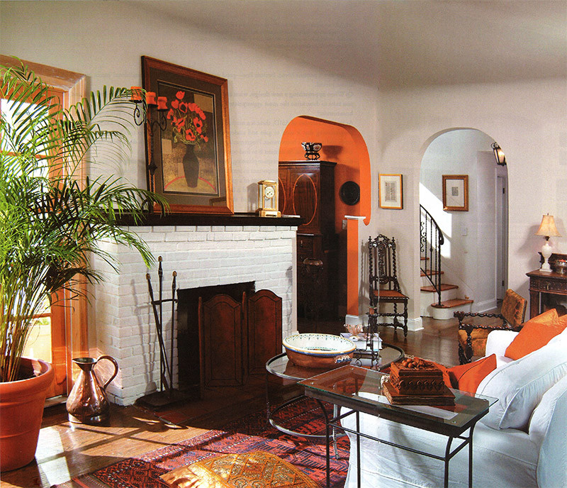This is an example of an eclectic living room in Other.