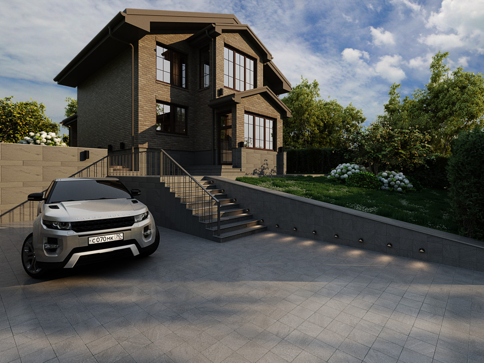 Организация рельефа и реконструкция фасада дома.