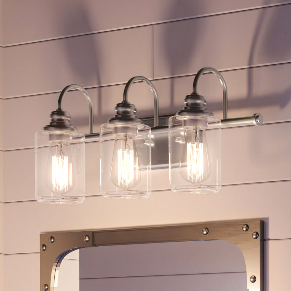 Luxury Vintage Bath Light, Brushed Nickel - Traditional - Bathroom ...