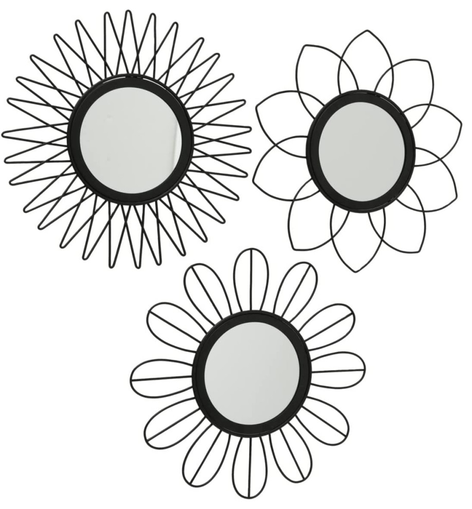 3 Piece Burst Mirror Set, 0 1/2 L x 10 1/2 W x 10 1/2 H inches