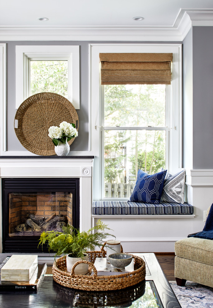 Inspiration for a transitional living room remodel in DC Metro