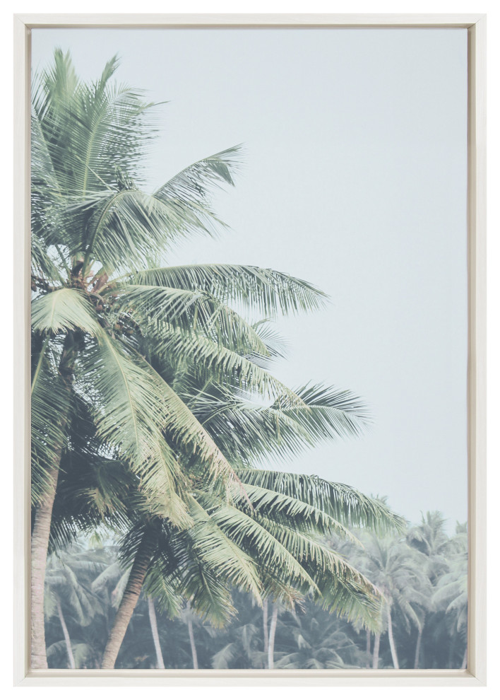 Sylvie Coconut Palm Trees Framed Canvas by The Creative Bunch Studio