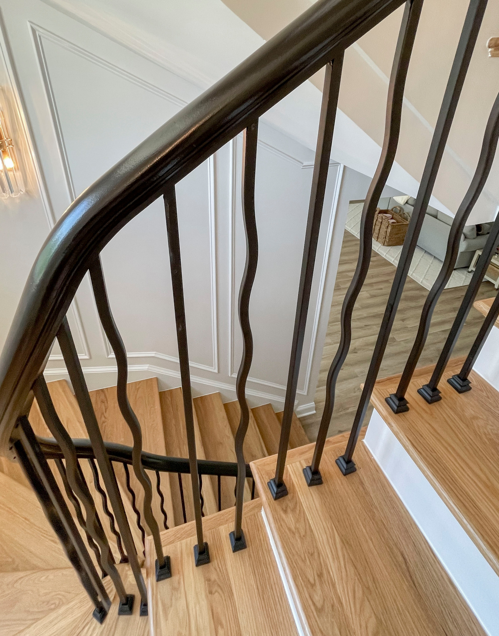 106_Modern Balustrade System Meets Traditional Winding Stairs, Aldie VA  20105