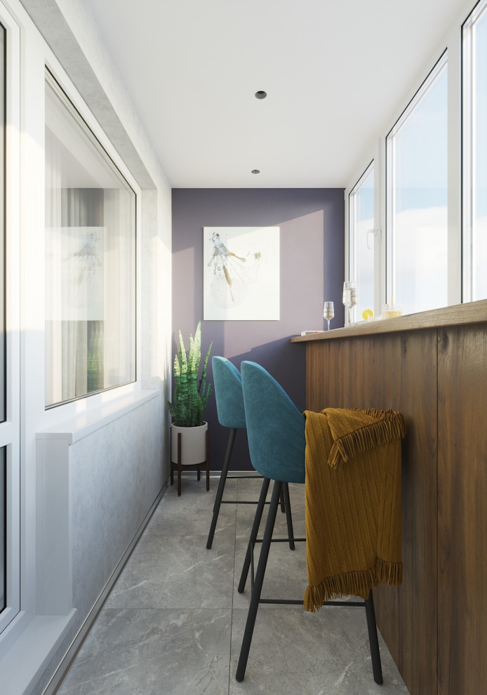 Квартира в оттенках синего для семейной пары