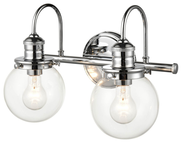 Millennium Ella 2Light Bathroom Vanity Light in Chrome Traditional