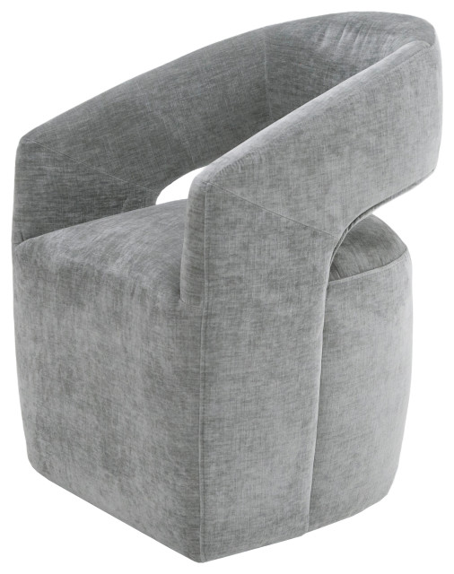 Angie Modern Grey Fabric Accent Chair Transitional Armchairs And