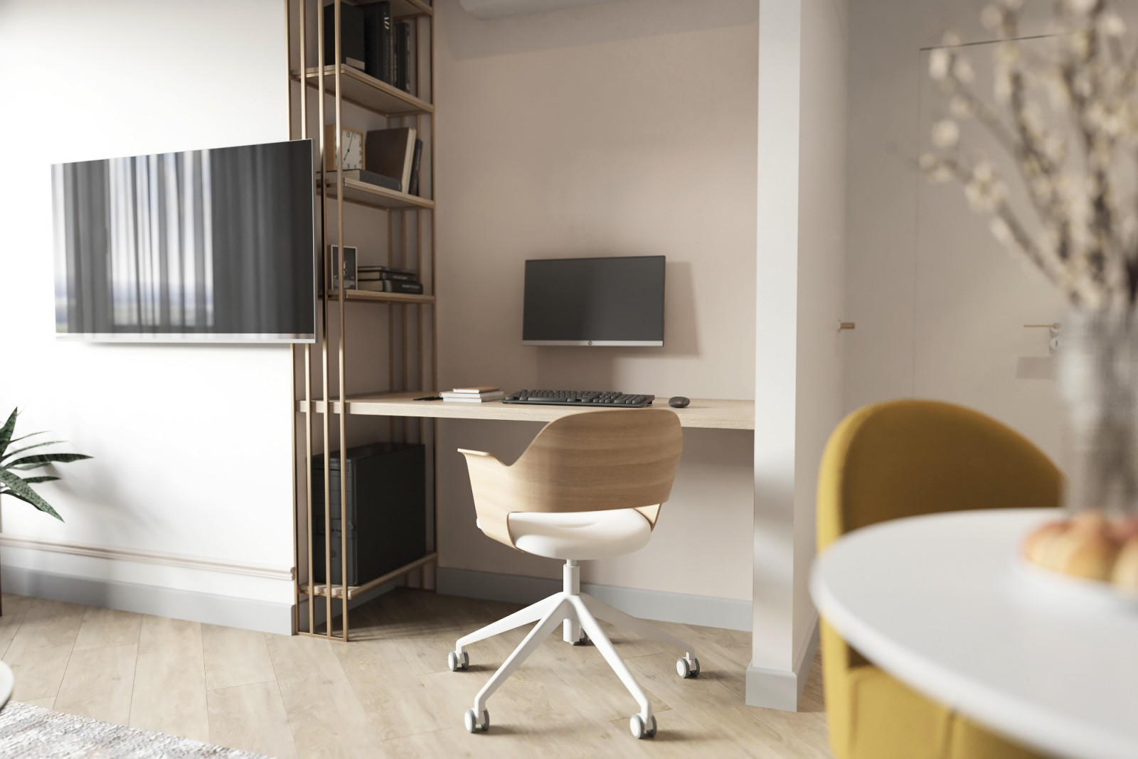 Визуализация однокомнатной квартиры 38 м2