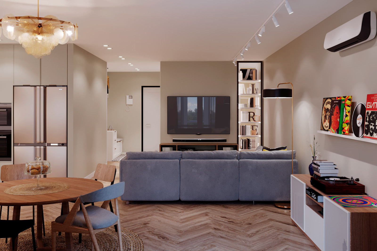 Квартира в мягких оттенках