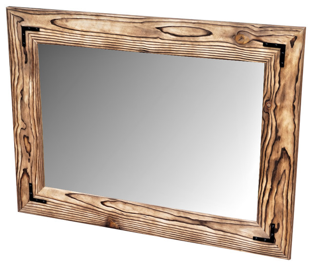 wood vanity mirror