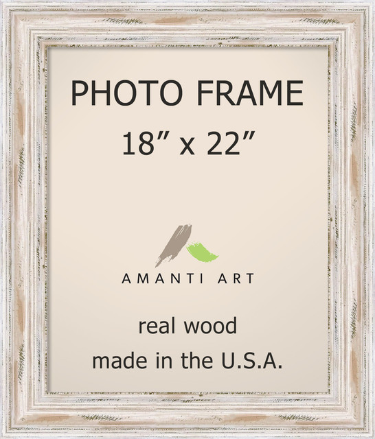 Picture / Photo Frame 18"x22, Alexandria White wash, Outer Size 23"x27