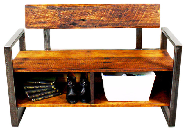 Reclaimed Wood Storage Bench Rustic Accent And Benches Reclaimed Wood Storage Bench