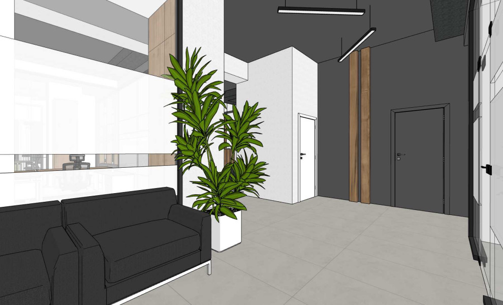 Офис для компании Изовол (экспресс-проект, скетчап)