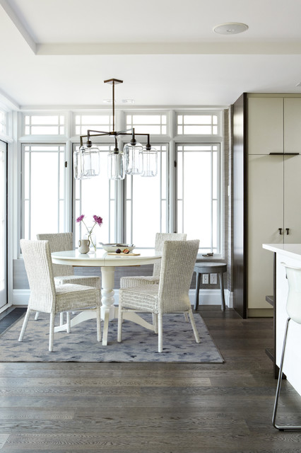 Modern White Kitchen transitional-dining-room