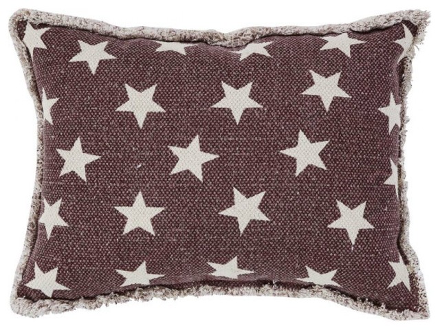 Antique Star Pillow, Red - Farmhouse - Decorative ... Antique Star Pillow, Red Farmhouse Decorative