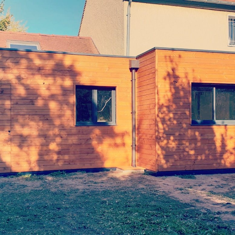 Extension en ossature bois d'une maison individuelle