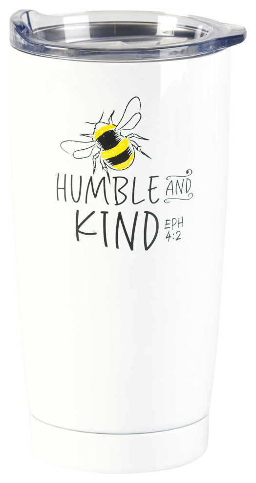 Bee Humble And Kind, White, Tumbler, 20 Oz