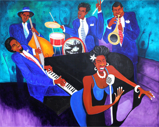 Keith Mikell 'Jazz at the Club' Canvas Wall Art