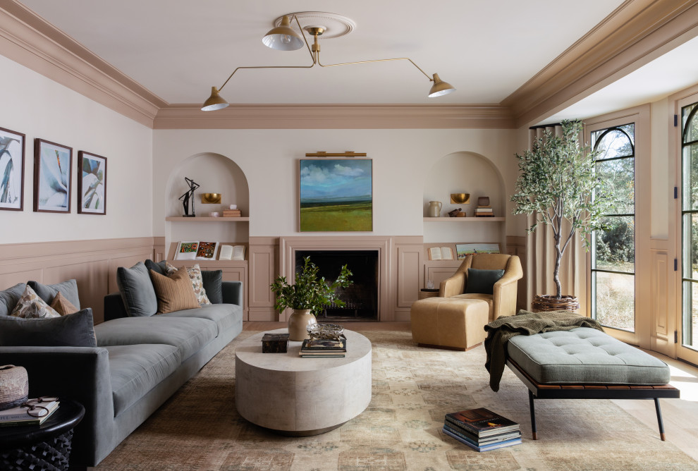 Living room - transitional living room idea in Austin