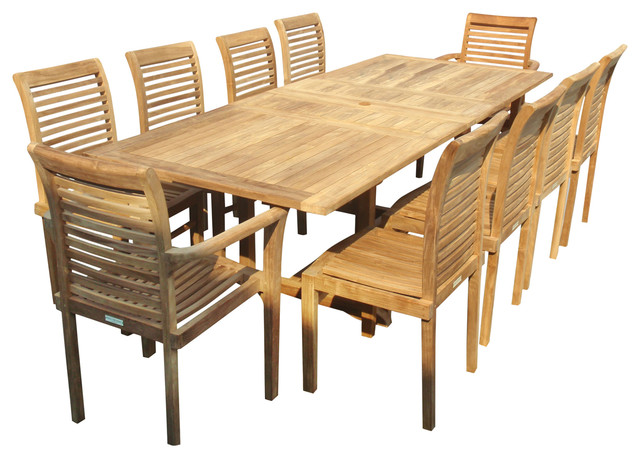Grade A Teak 95 Ext Table With 10 Stacking Chairs The Buckingham Craftsman Outdoor Dining Sets By Windsor Furniture - Outdoor Dining Sets For 8 10 Grade A Teak 95 Ext Table With 10 Stacking Chairs The Buckingham Craftsman Outdoor Dining Sets By Windsor Furniture - Outdoor Dining Sets For 8 10