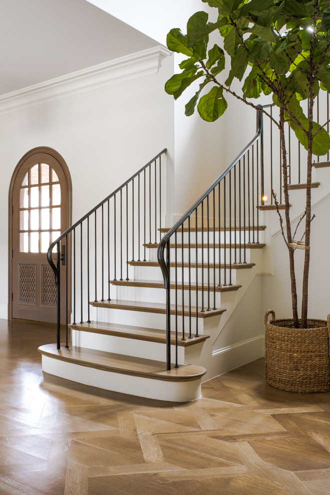 Transitional staircase photo in Dallas