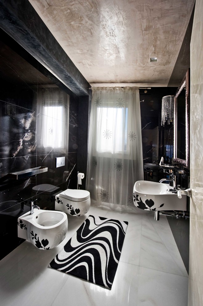 Photo of a modern powder room in Venice.