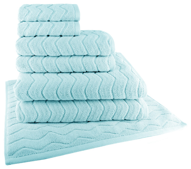 american dawn chevron 7 piece towel se