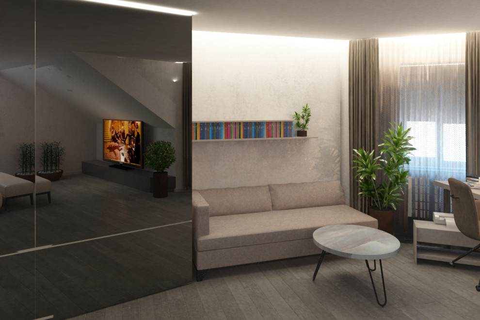 Дизайн-проект 2 этажа коттеджа,  100 кв.м.. Совместный проект с В. Кархалевой