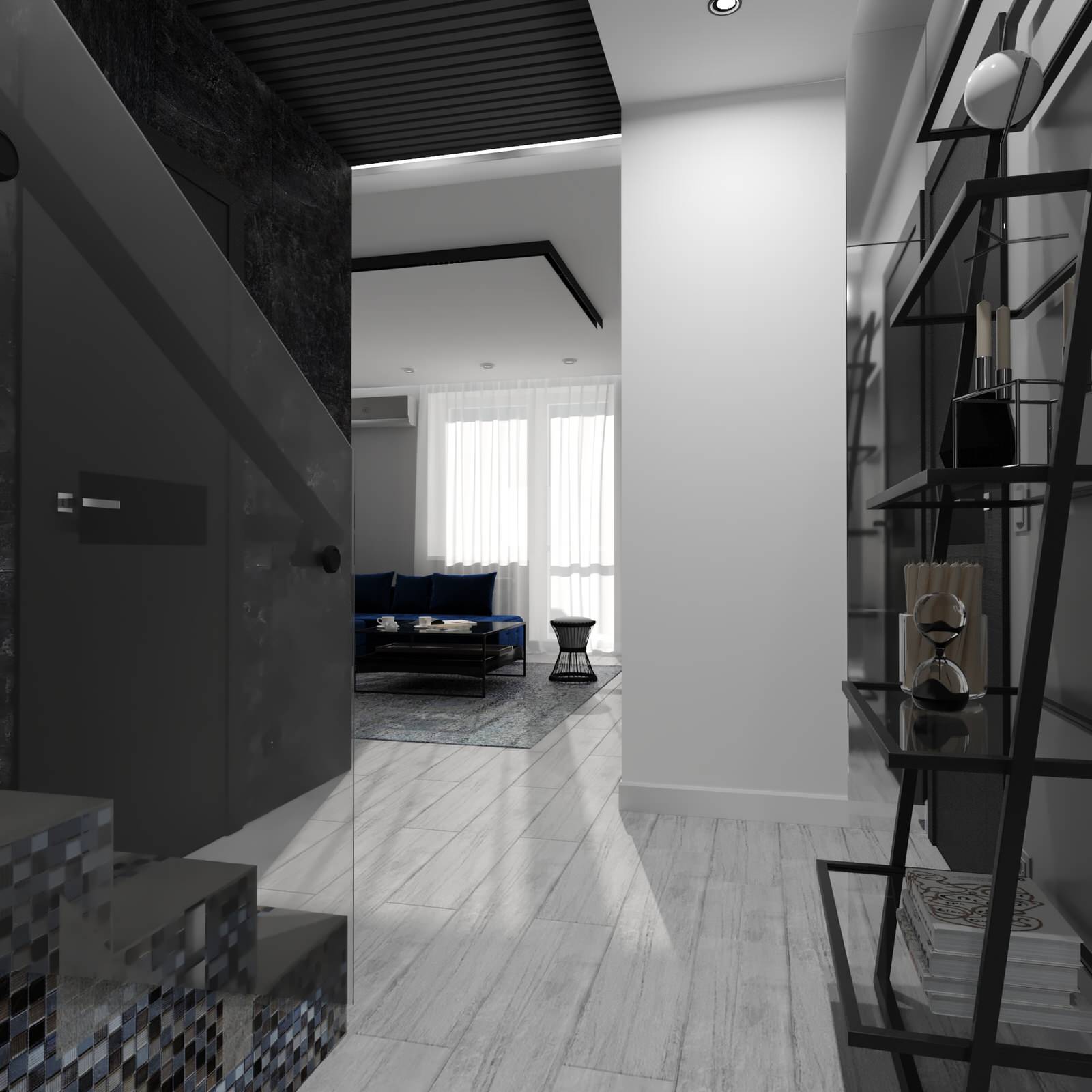 Аскетичный и женственный, лаконичный и смелый интерьер квартиры в трех уровнях