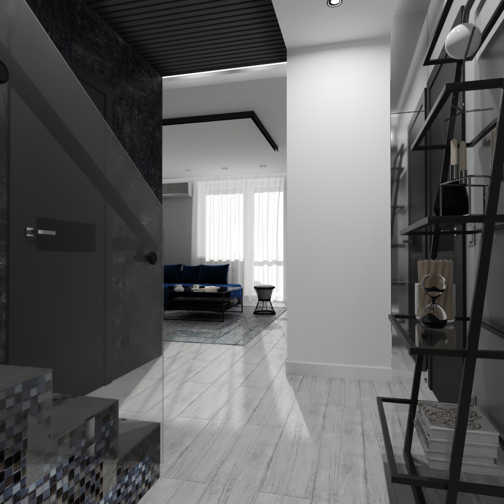 Аскетичный и женственный, лаконичный и смелый интерьер квартиры в трех уровнях