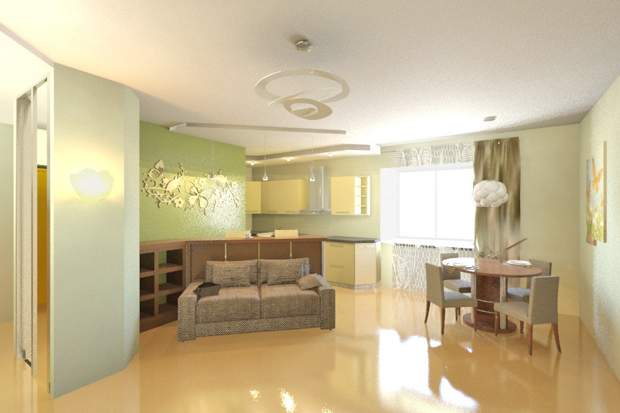 Гостиная "зеленая свежесть"