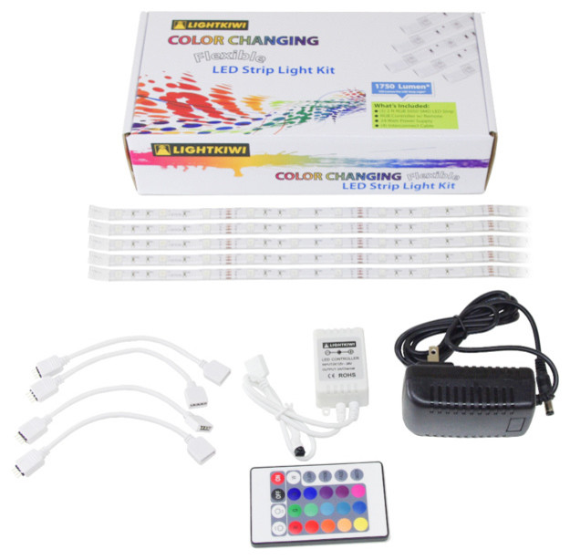 Lightkiwi P6468 Color Changing Flexible LED Strip Light Kit - 5 strings