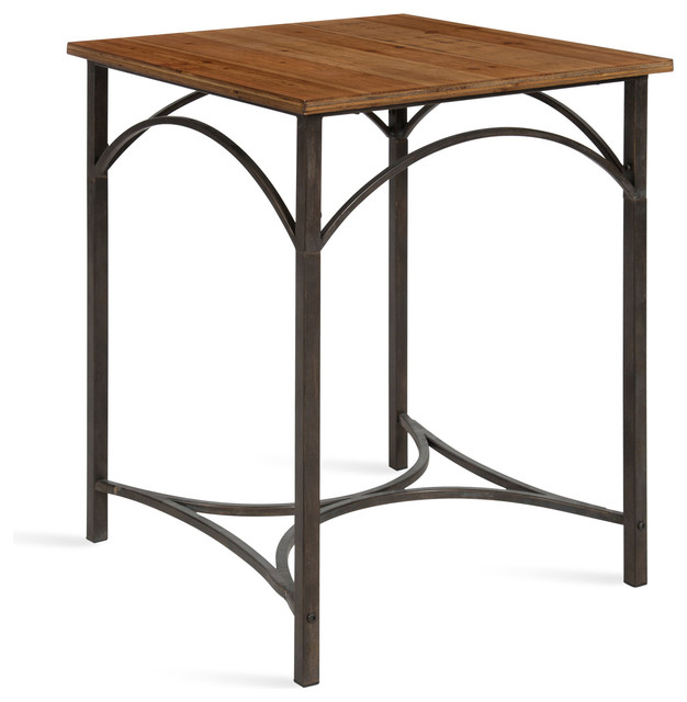 Strand Wood And Metal Side Table Brown 20 X20 X26 Industrial Side Tables And End Tables By Uniek Inc