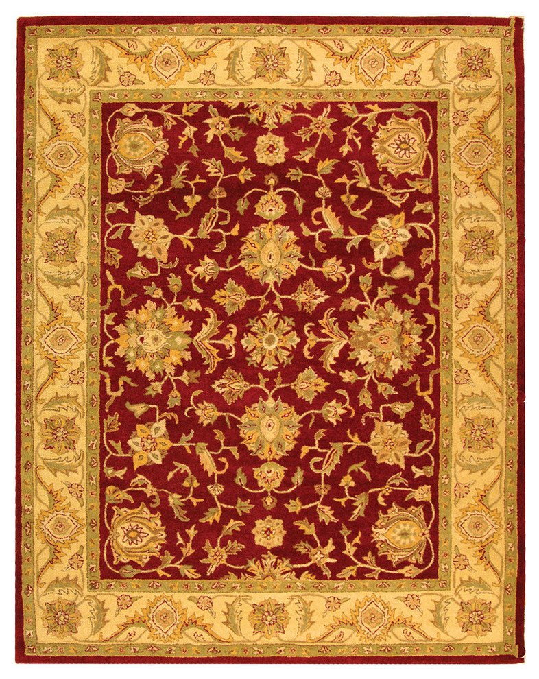 Safavieh Antiquity Collection AT312 Rug, Red/Gold, 9'6"x13'6"