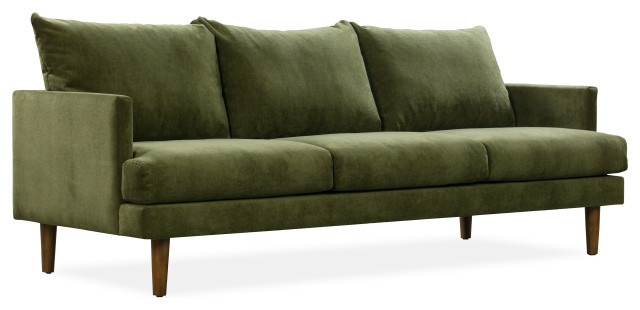 Poly and Bark Girona Sofa, Distressed Green Velvet - Midcentury - Sofas -  by Edgemod Furniture | Houzz