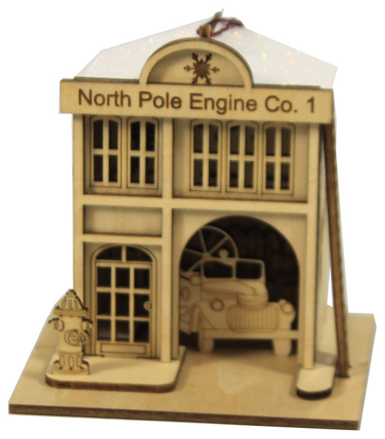Ginger Cottages Santa's North Pole Express Box Car - Illuminated