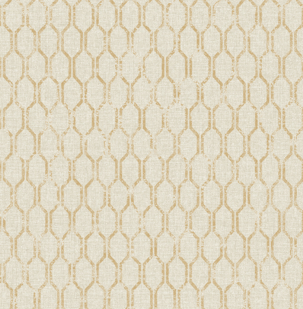 Elodie Neutral Geometric Wallpaper - Contemporary - Wallpaper - by Brewster  Home Fashions | Houzz