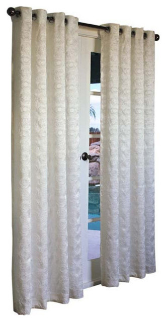 Habitat Mayan Heavy Fabric With Circle Grommet Top Panel White
