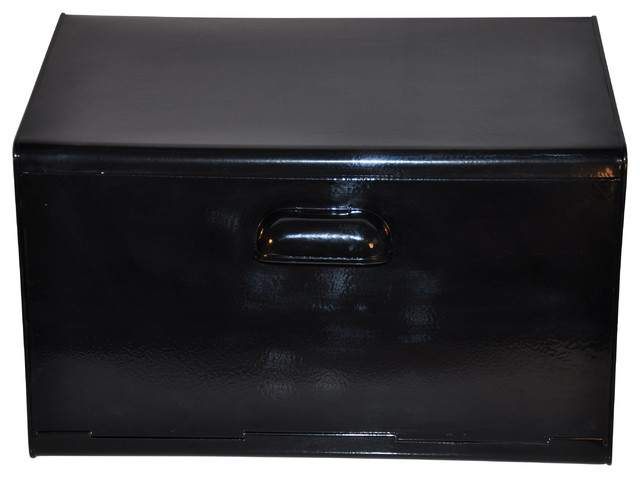 Oldschool Steel Bread Bin, Black