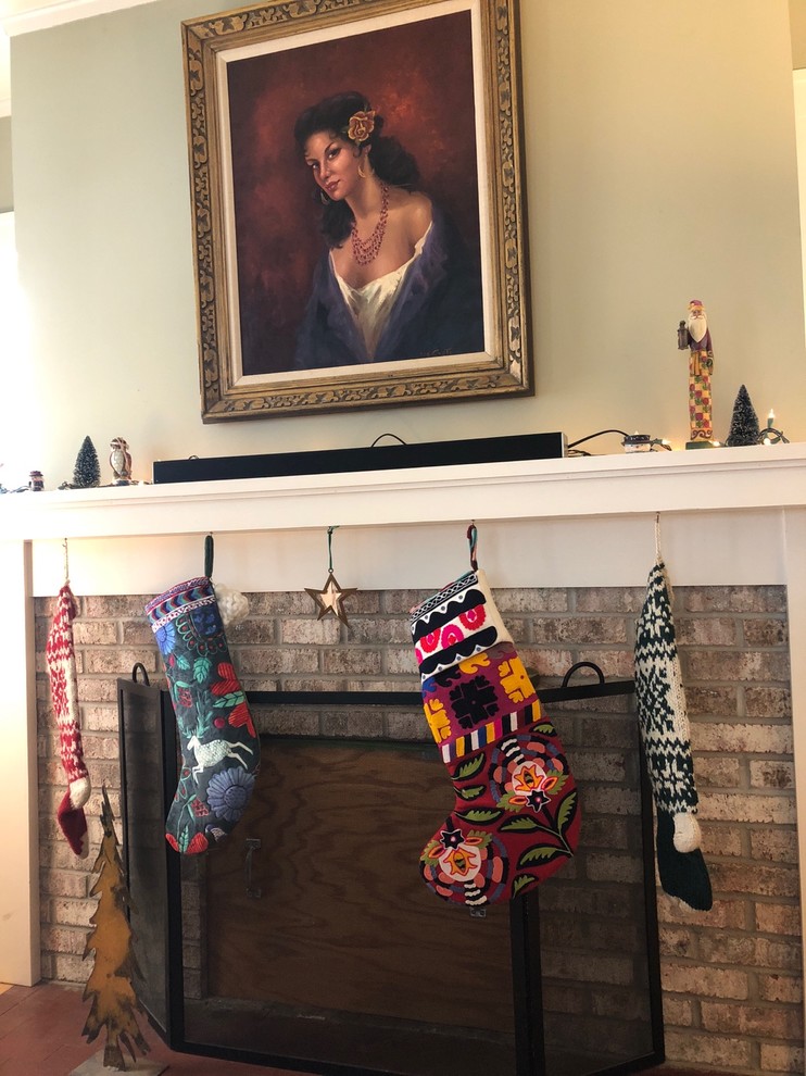 brick behind fireplace wall??