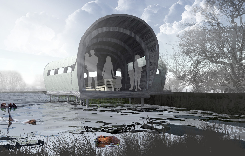 Бельведер для наблюдения за бобрами