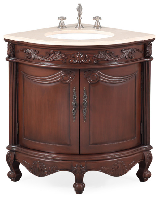 24" ClassicStyle Bayview Corner Bathroom Sink Vanity, BC030M