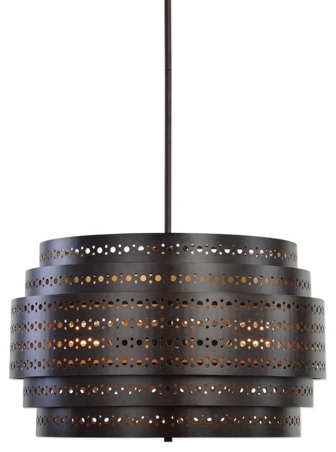 mid century drum chandelier