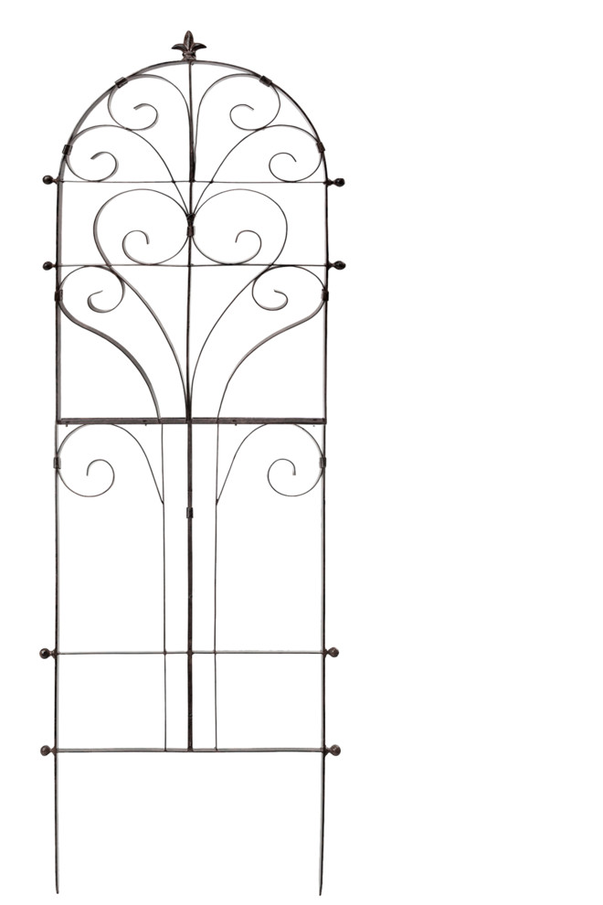 Italian Garden Trellis, Metal Lawn Decor, Scroll Iron Mediterranean Garden Trellises by H