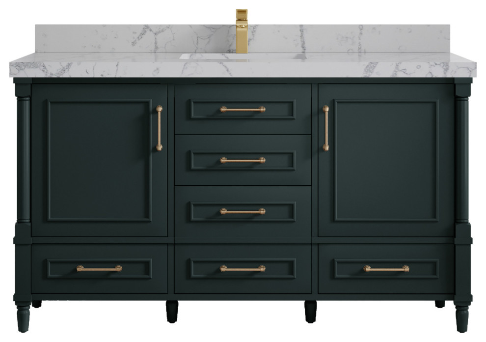 Aberdeen Bathroom Vanity, 60" Single - Traditional - Bathroom Vanities And Sink Consoles - by ...