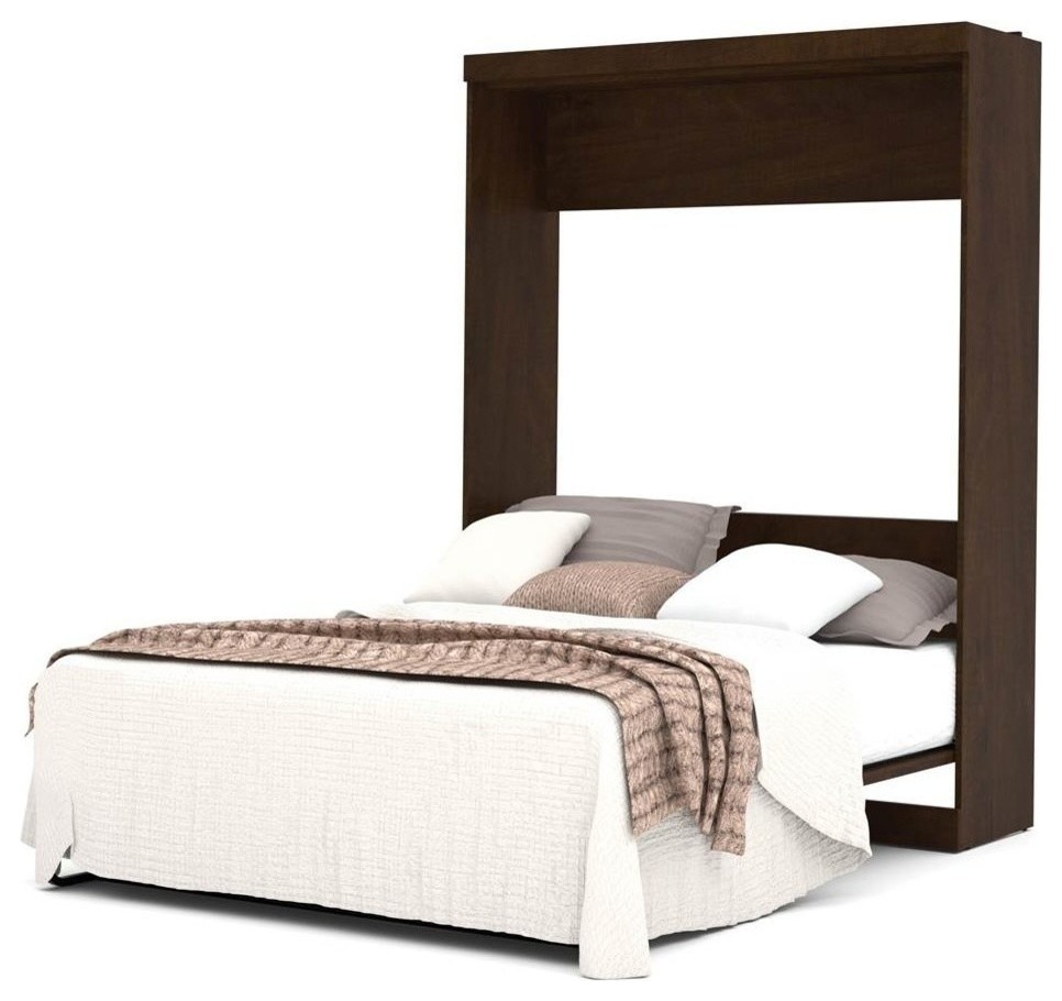89.10 in. Queen Wall Bed in Chocolate